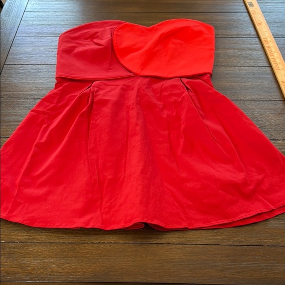 Farm Rio x Anthropologie Strapless Heart Mini Dress Large - Picture 5 of 12